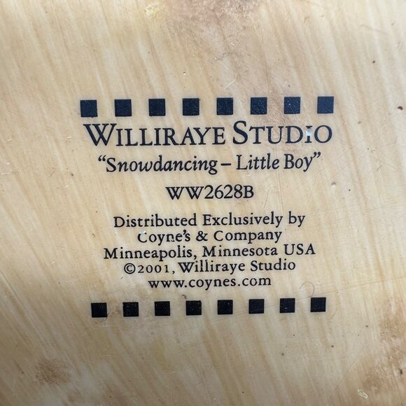 Williraye Snowdancing Little Boy 2001 Winter Skating Figurine Snowflake Vintage - Picture 9 of 10